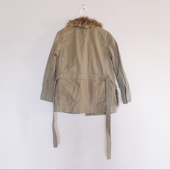 Anthropologie military jacket with fur trim - Picture 6 of 7